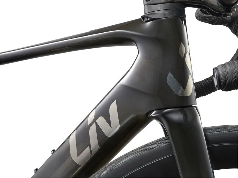 Liv Avail Advanced E+ Elite 0 Women's Electric Road Bike 2025 in Gloss Raw Carbon/Matte Raw Carbon-4