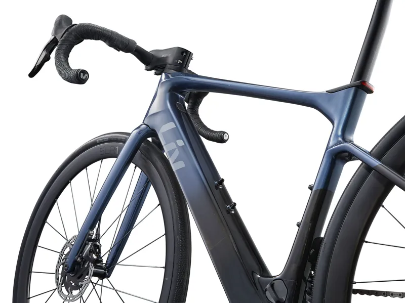 Liv Avail Advanced E+ Elite 1 Women's Electric Road Bike 2025 in Ice Age/Carbon smoke-9