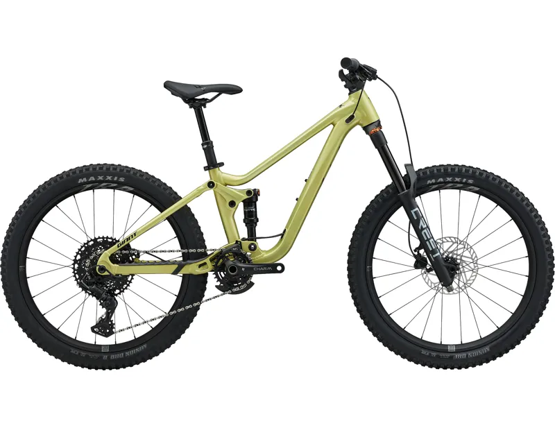 Giant Faith 24in Kids Full Suspension Mountain Bike 2027 in Cyber Lime