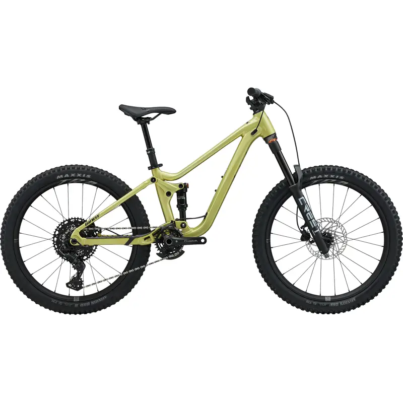 Balfes Bikes Giant Faith 24in Kids Full Suspension Mountain Bike 2027 in Cyber Lime | Free postage over £30, £10 off first order, price match & 0% finance.