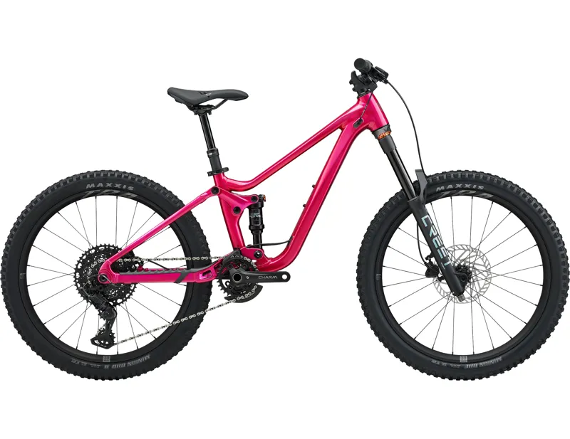 Liv Faith 24in Kids Full Suspension Mountain Bike 2027 in Electric Rose