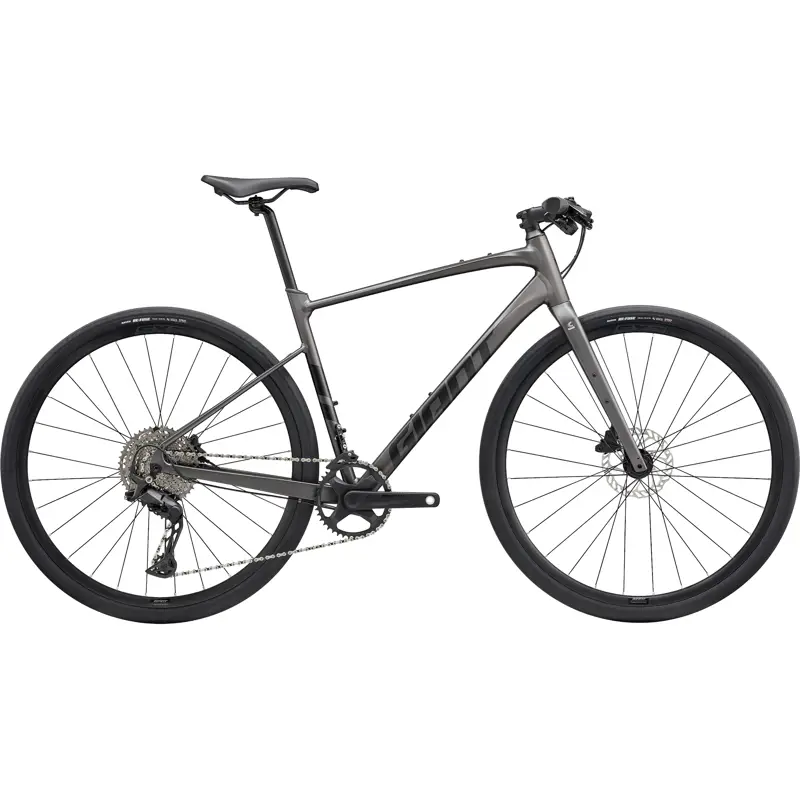 Balfes Bikes Giant FastRoad AR 1 Hybrid Bike 2027 in Stealth Chrome | Free postage over £30, £10 off first order, price match & 0% finance.