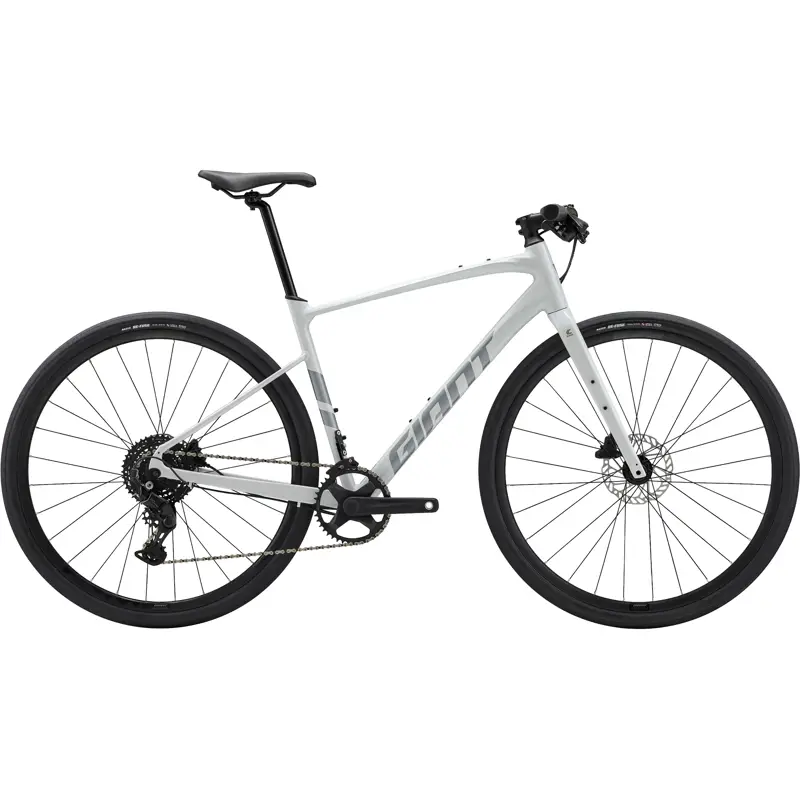 Balfes Bikes Giant FastRoad AR 2 Hybrid Bike 2027 in Pearl White | Free postage over £30, £10 off first order, price match & 0% finance.