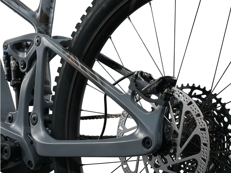 Liv Intrigue Advanced E+ 1 Women's Carbon Full Suspension Mountain Bike 2027 in Stardust Grey-3