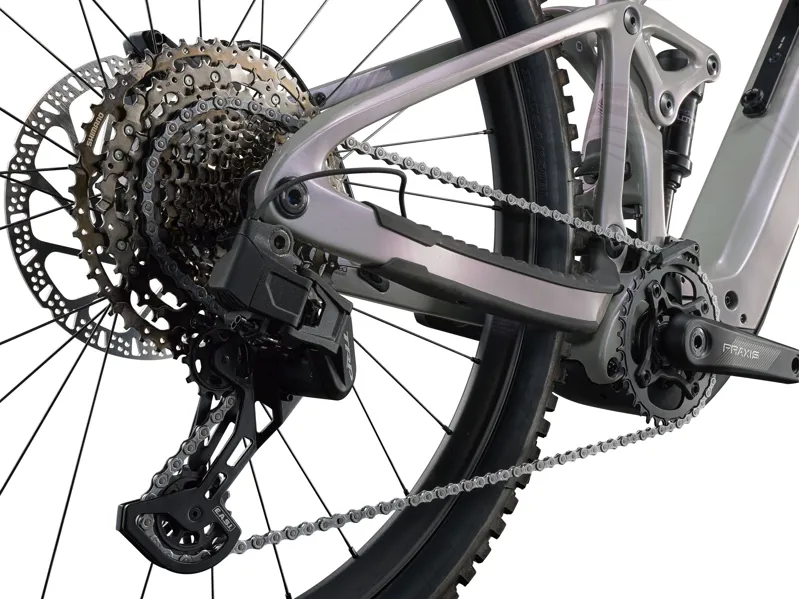 Liv Intrigue Advanced E+ SE Women's Carbon Full Suspension Mountain Bike 2027 in Fog Marble Drift-5