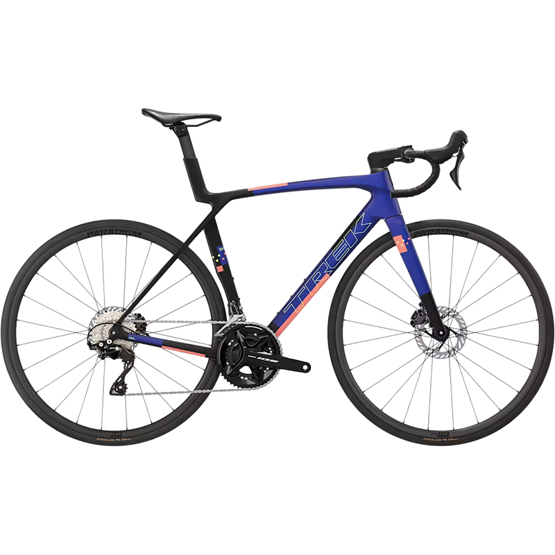 Balfes Bikes Trek Madone SL 5 Gen 8 Road Bike 2027 in Matte Cobalt Blue/Trek Black/Living Coral | Free postage over £30, £10 off first order, price match & 0% finance.