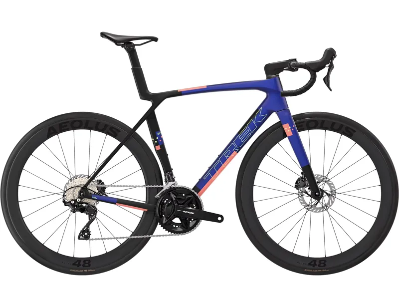 Trek Madone SL 5 Pro Gen 8 Carbon Road Bike 2027 in Matte Cobalt Blue/Black/Living Coral