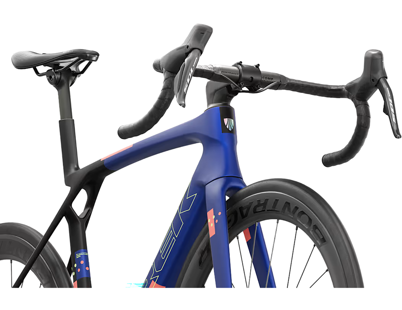 Trek Madone SL 6 Gen 8 Di2 Road Bike 2027 in Matte Cobalt Blue/Trek Black/Living Coral-2
