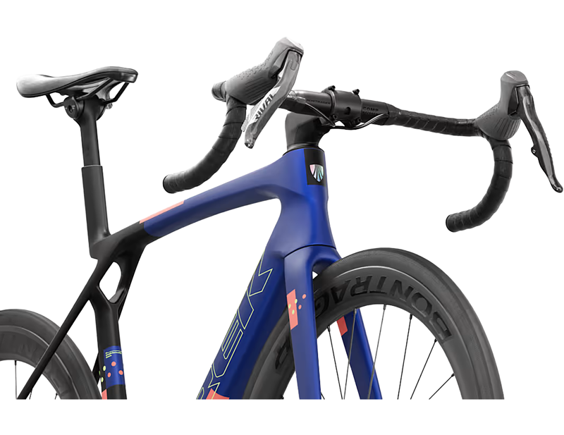 Trek Madone SL 6 Gen 8 AXS Road Bike 2027 in Matte Cobalt Blue/Trek Black/Living Coral-4