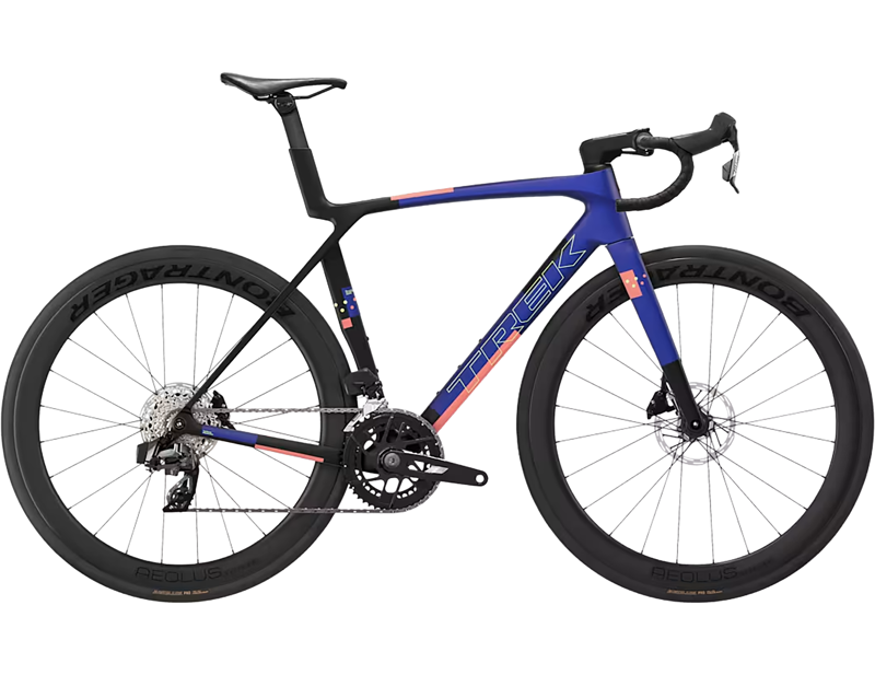 Trek Madone SL 6 Gen 8 AXS Road Bike 2027 in Matte Cobalt Blue/Trek Black/Living Coral