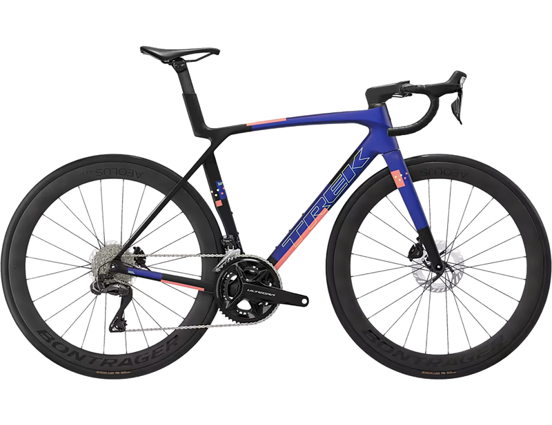 Trek Madone SL 7 Gen 8 Di2 Road Bike 2027 in Matte Cobalt Blue/Trek Black/Living Coral