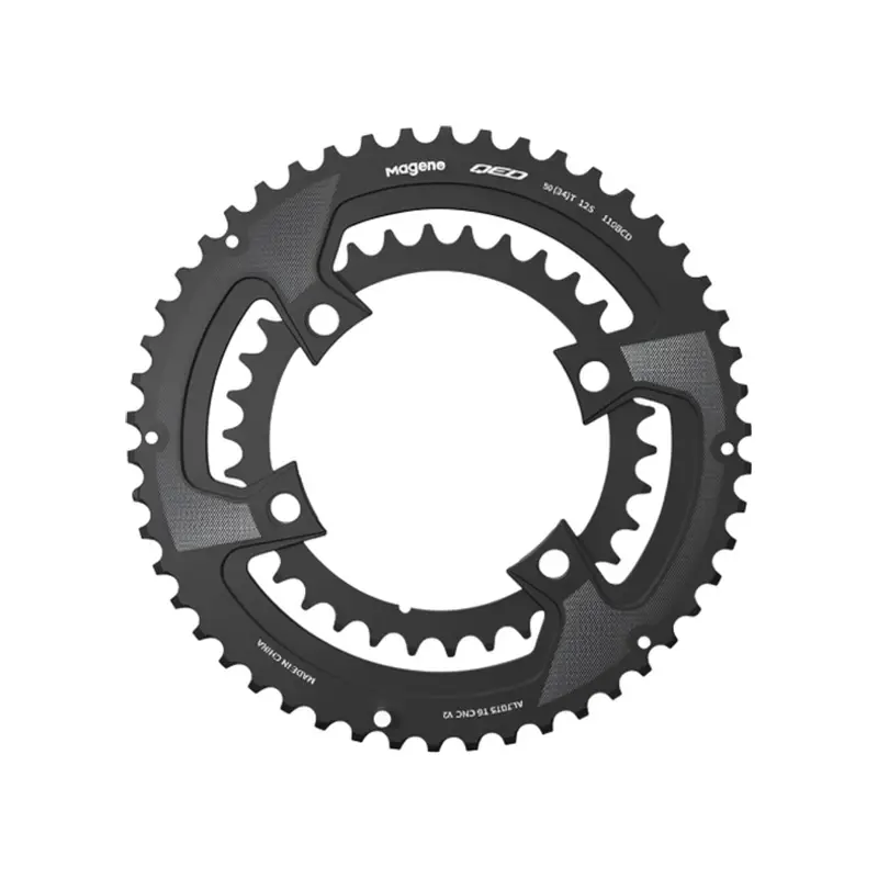Balfes Bikes Magene QED Lightweight Split Chainring 50-34 in black | Free postage over £30, £10 off first order, price match & 0% finance.
