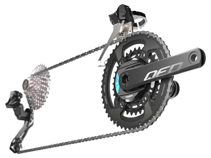 Magene QED Lightweight Split Chainring 52-36 in black-4