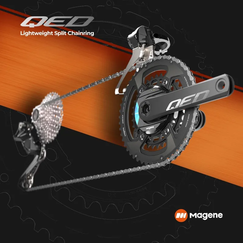 Magene QED Lightweight Split Chainring 53-39 in black-6