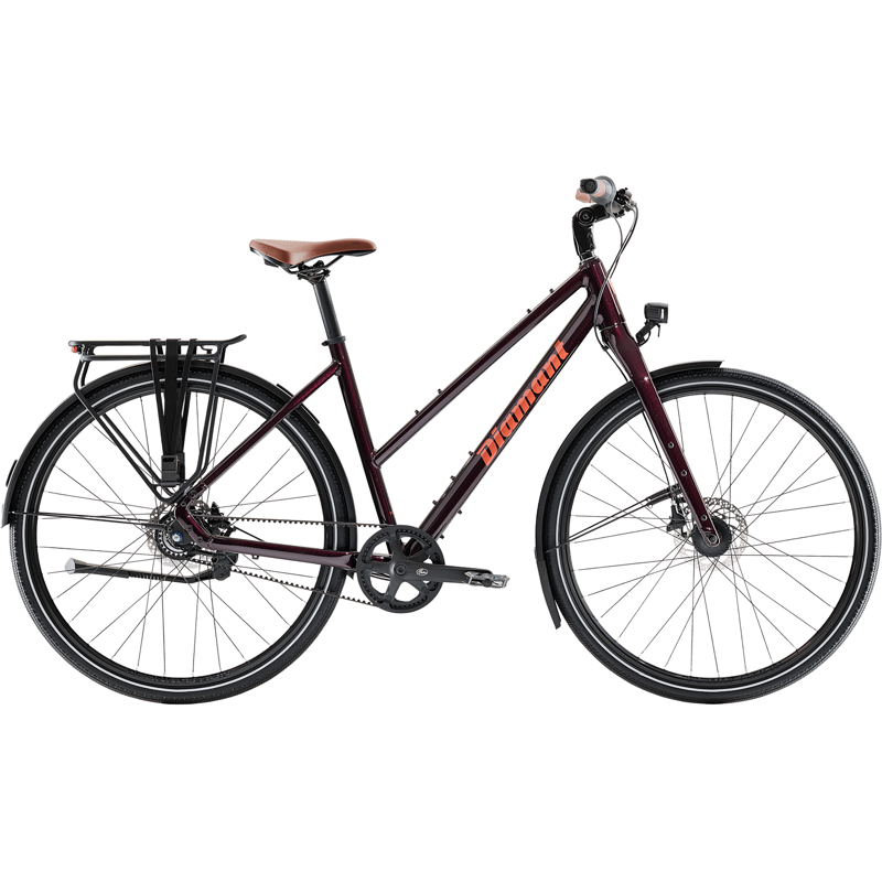Balfes Bikes Diamant Mahon Style Plus Midstep Hybrid Bike 2027 in Schwarzkirsch Metallic | Free postage over £30, £10 off first order, price match & 0% finance.