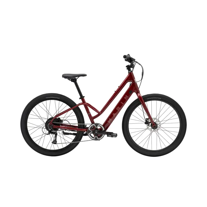 Balfes Bikes Marin Stinson E ST Electric Hybrid Bike 2027 in RED | Free postage over £30, £10 off first order, price match & 0% finance.