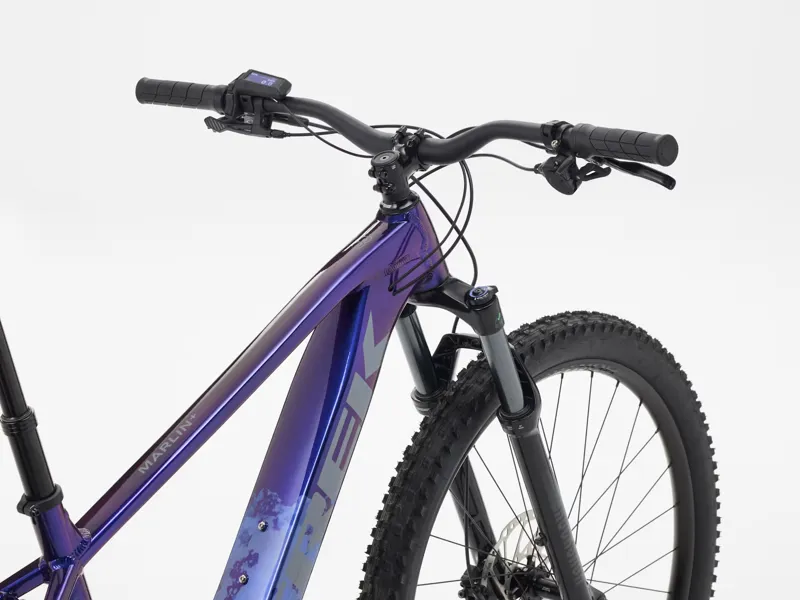 Trek Marlin+ 8 Electric Hardtail Mountain Bike 2026 in Purple Flip-1