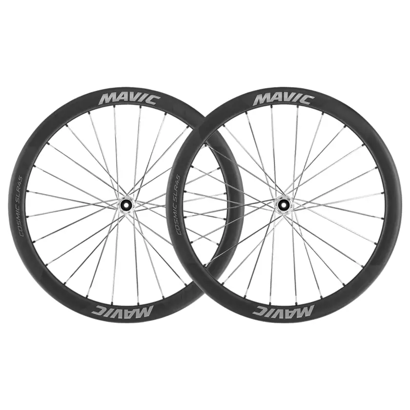 Balfes Bikes Mavic Cosmic SLR 45 Disc C-Lock 12x100/142 HG Wheelset in Silver | Free postage over £30, £10 off first order, price match & 0% finance.