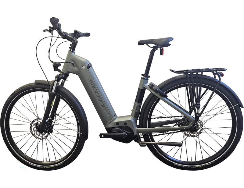 EX DISPLAY Scott Bike Sub 40 Belt Wave Electric Hybrid Bike Small 2025 in Highland Green-1