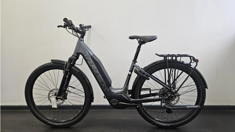 EX DISPLAY Trek Verve+ 4 Lowstep 725Wh Electric Hybrid Bike Size Small 2026 in Galactic Grey-1