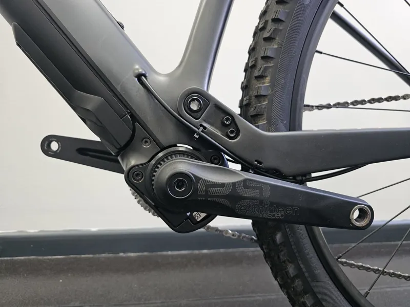 EX DEMO Trek E-Caliber 9.6 Full Suspension Electric Mountain Bike Large 2024 in Lithium Grey/Black-2