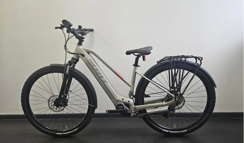 EX DEMO Scott Bike Sub Cross eRIDE 30 Lady EQ Electric Hybrid Bike Size Small 2025 in Silver-1