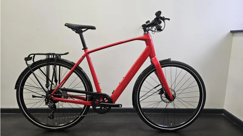 Balfes Bikes EX DEMO Trek FX+ 2 Electric Hybrid Bike Size X-Large 2025 in Viper Red | Free postage over £30, £10 off first order, price match & 0% finance.