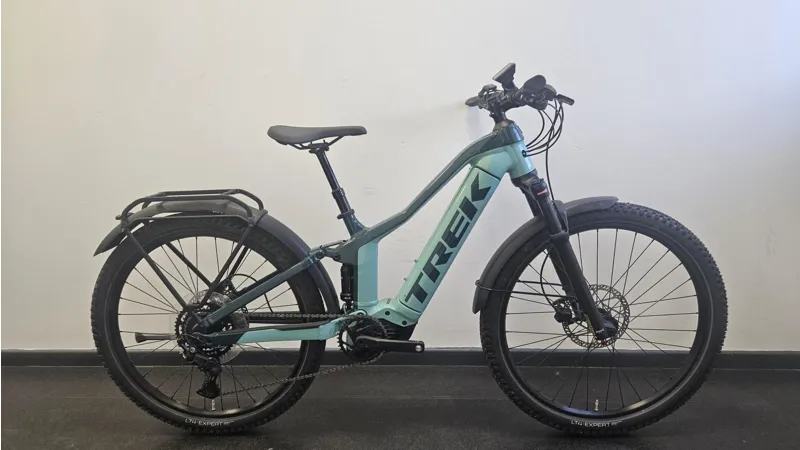 EX DEMO Trek Powerfly FS 4 EQ Electric Mountain Bike Extra Small 2025 in Blue Sage/Juniper 