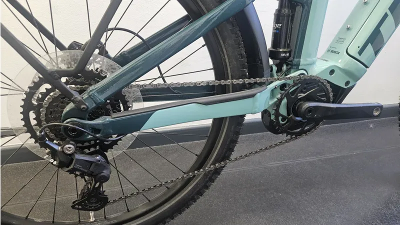 EX DEMO Trek Powerfly FS 4 EQ Electric Mountain Bike Extra Small 2025 in Blue Sage/Juniper -9