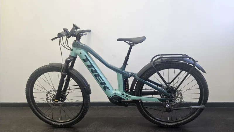 EX DEMO Trek Powerfly FS 4 EQ Electric Mountain Bike Extra Small 2025 in Blue Sage/Juniper -8