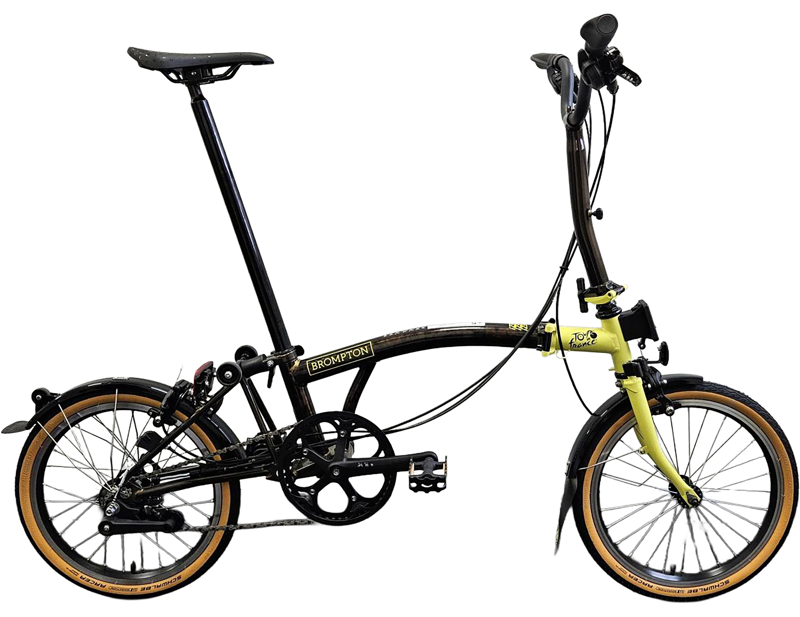 EX DISPLAY Brompton x Tour De France Limited Edition C Line 6-Speed Folding Bike 2025 in Mid Handlebar With Toolkit