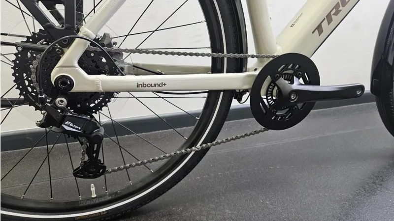 EX DISPLAY Trek Medium Inbound+ 2 R8 Step Over Electric Hybrid Bike 2027 in Buff Beige-2
