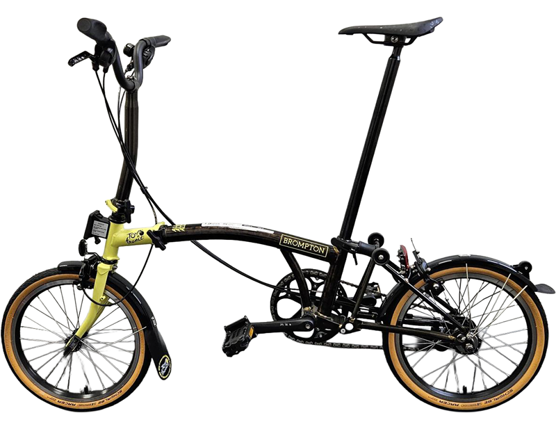 EX DISPLAY Brompton x Tour De France Limited Edition C Line 6-Speed Folding Bike 2025 in Mid Handlebar With Toolkit-1
