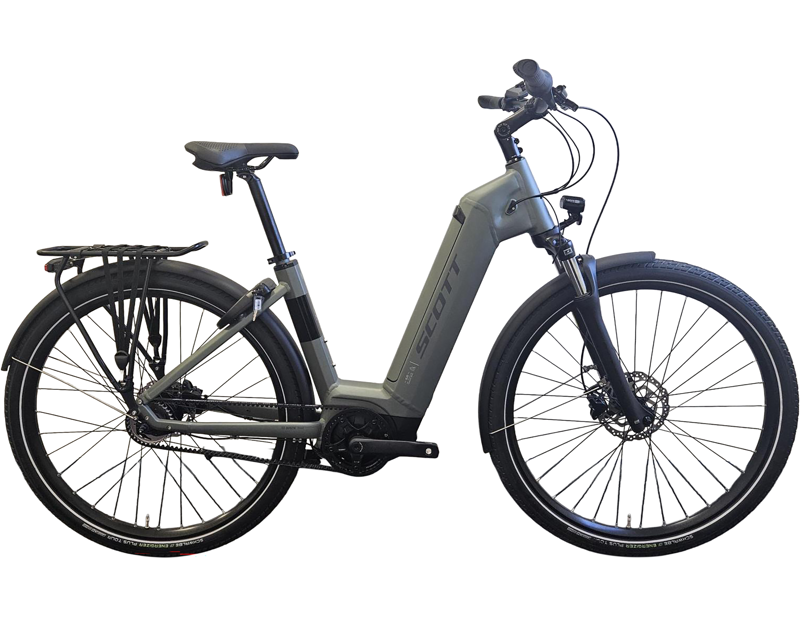 EX DISPLAY Scott Bike Sub 40 Belt Wave Electric Hybrid Bike Small 2025 in Highland Green