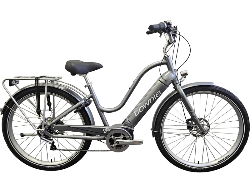 Ex Demo Electra Medium Townie Path Go 5i Step Through Electric Hybrid Bike 2025 in Grey