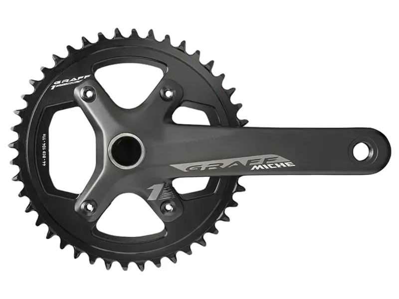 Miche Graff One Alloy Chainset in Black-1