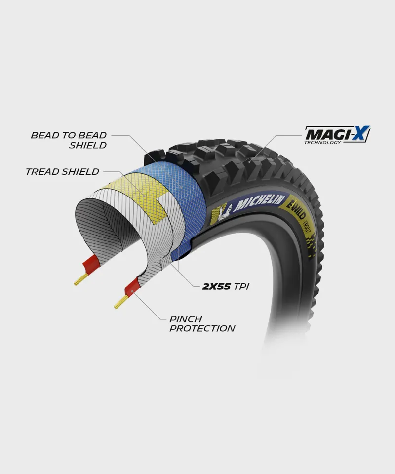 Michelin E-Wild Racing Line Tyre Front 29 x 2.40in -2