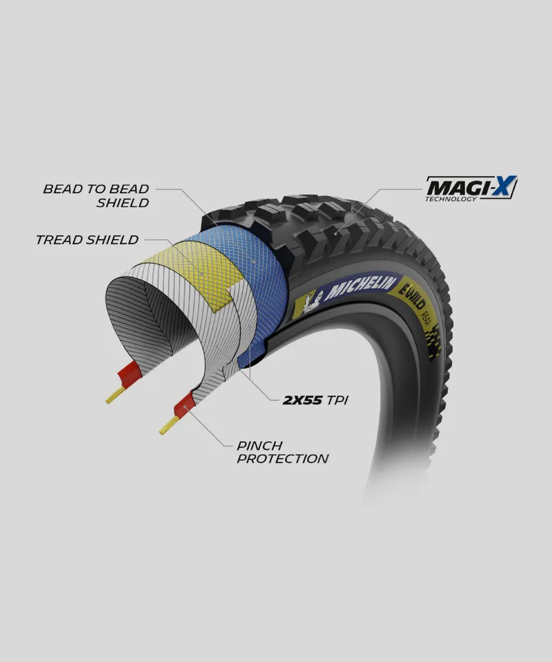 Michelin E-Wild Racing Line Tyre Rear 29 x 2.60in -2