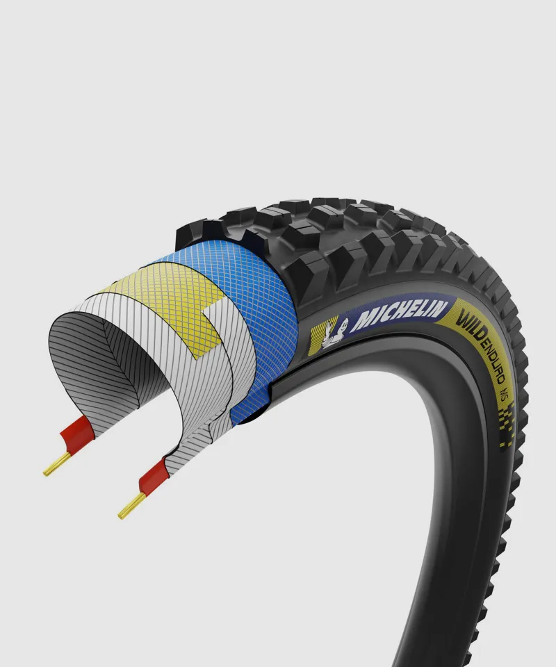 Michelin Wild Enduro MS Racing Line Tyre 29 x 2.40in in Blue/Yellow-1