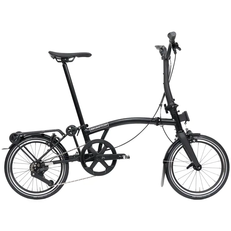 Balfes Bikes Brompton P Line V2 with SuperRoll+ 12-Speed Folding Bike 2026 in Matt Black | Free postage over £30, £10 off first order, price match & 0% finance.