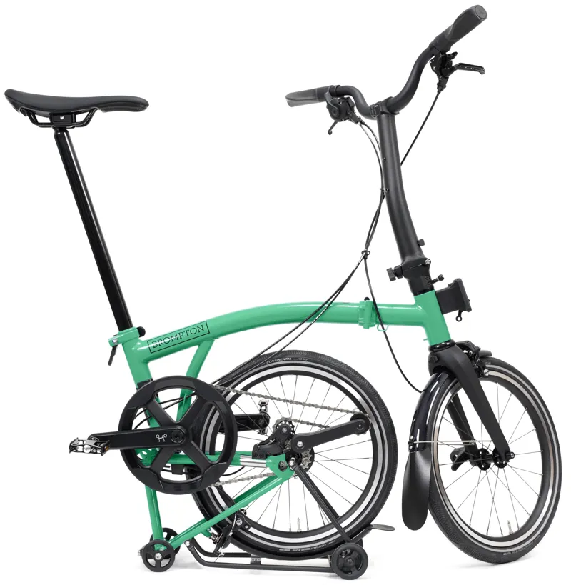 Brompton P Line V2 with SuperRoll+ 12-Speed Folding Bike 2026 in Palm Green-1