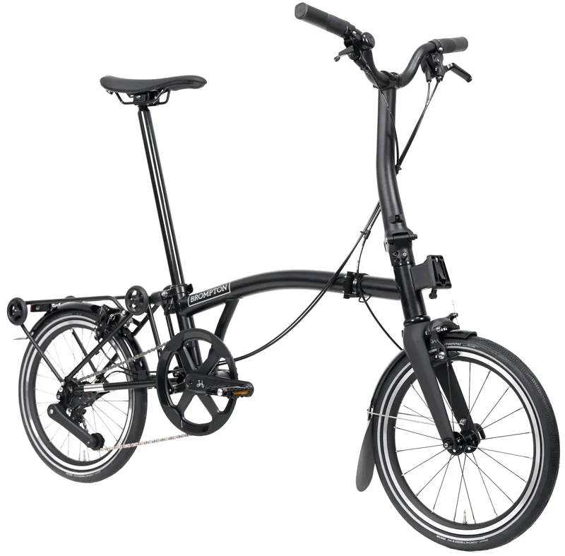 Brompton P Line V2 with SuperRoll+ 12-Speed Folding Bike 2026 in Matt Black-1