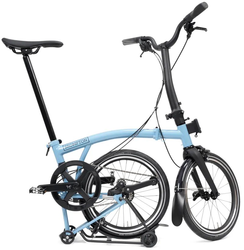 Brompton P Line V2 with SuperRoll+ 12-Speed Folding Bike 2026 in Cloud Metallic-1