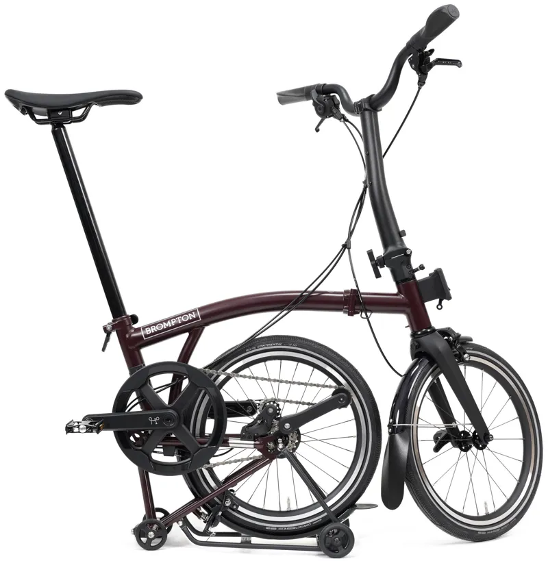 Brompton P Line V2 with SuperRoll+ 12-Speed Folding Bike 2026 in Red Plum-1