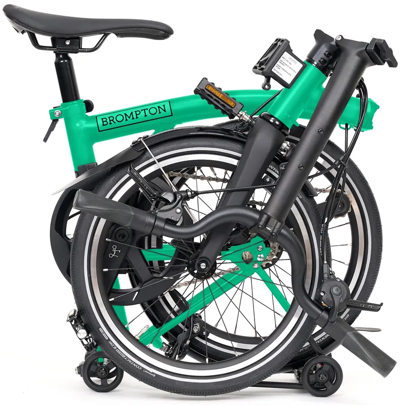 Brompton P Line V2 with SuperRoll+ 12-Speed Folding Bike 2026 in Palm Green-2