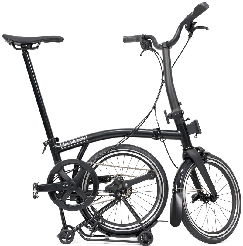 Brompton P Line V2 with SuperRoll+ 12-Speed Folding Bike 2026 in Matt Black-2