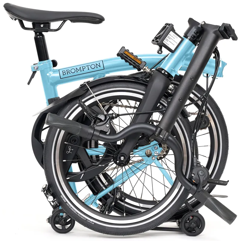 Brompton P Line V2 with SuperRoll+ 12-Speed Folding Bike 2026 in Cloud Metallic-2