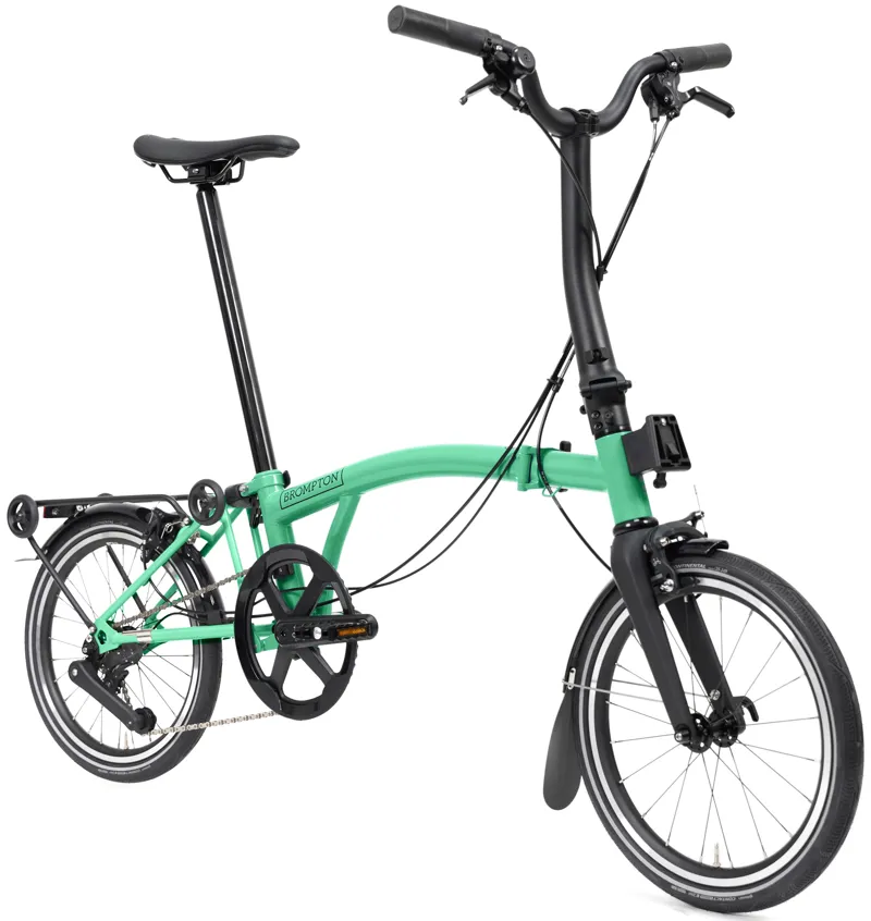 Brompton P Line V2 with SuperRoll+ 12-Speed Folding Bike 2026 in Palm Green-3