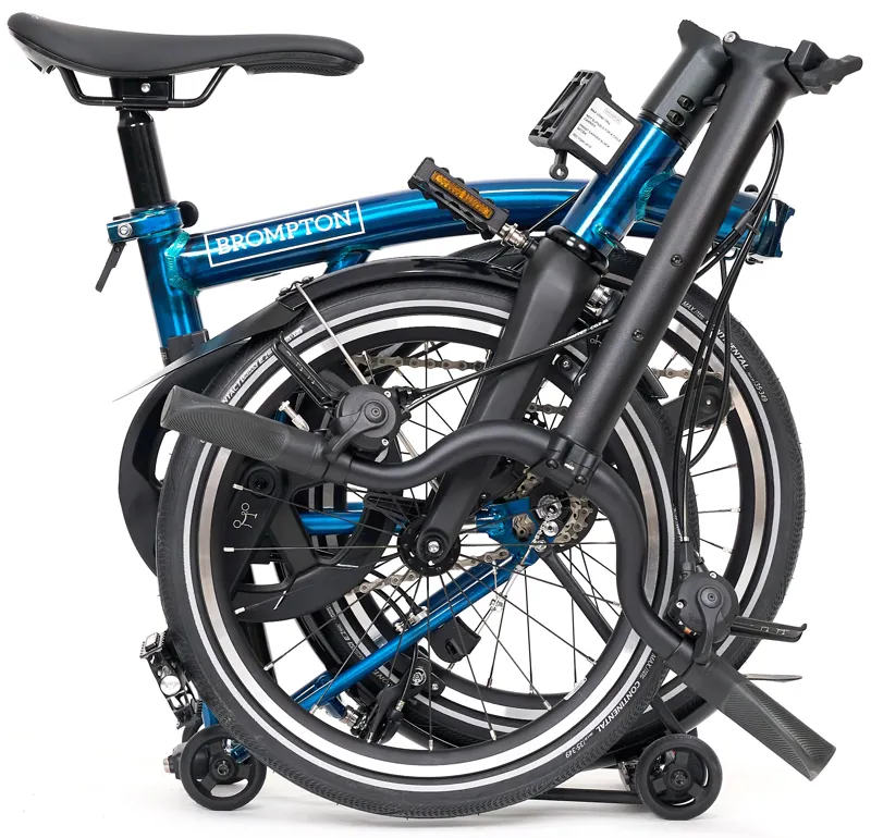 Brompton P Line V2 with SuperRoll+ 12-Speed Folding Bike 2026 in Pacific Lacquer-3