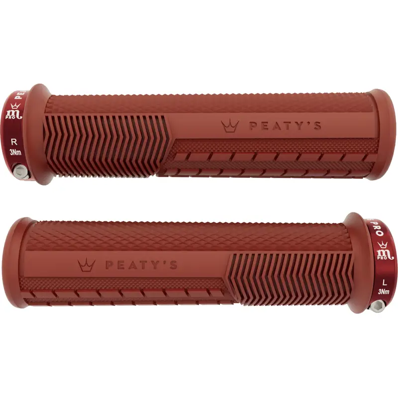 Balfes Bikes Peaty's Peatys Monarch Pro Grip - Knurl - Thin - Brick Red | Free postage over £30, £10 off first order, price match & 0% finance.
